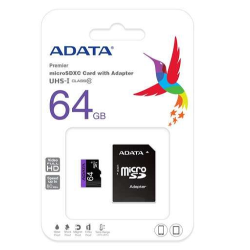 CARD MicroSD ADATA 64GB Clasa 10, AUSDX64GUICL10-RA1