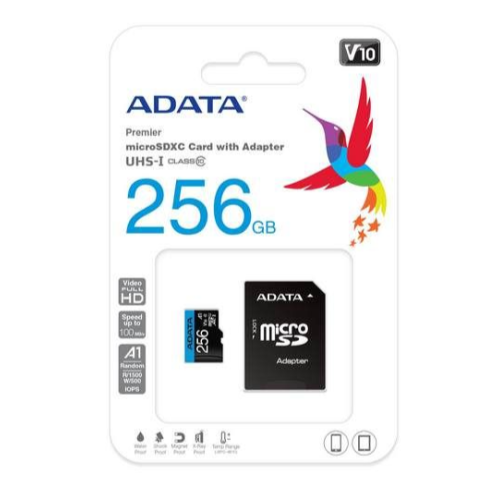 CARD MicroSD ADATA 256GB Clasa 10 AUSDX256GUICL10A1-RA1 CARD MicroSD ADATA 256GB Clasa 10 AUSDX256GUICL10A1-RA1