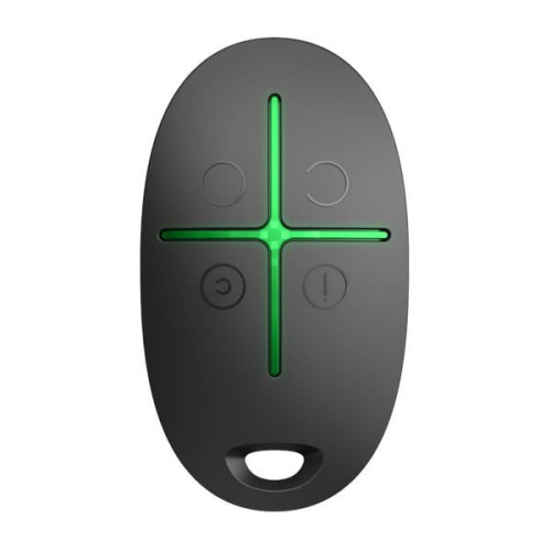 Telecomanda pentru sistem de alarma, 4 butoane, raza actiune max. 1000m, alimentare baterie CR2032, negru, AJAX SPACECONTROL BL