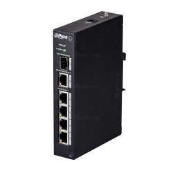 Switch cu 4 porturi Ethernet Dahua PFS3106-4T, 6.8 Gbps, 3.57 Mpps, 8000 Mac